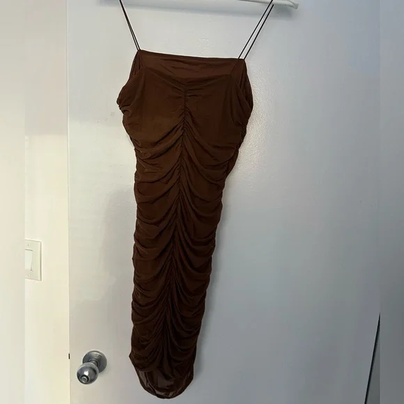 Forever 21 brown mesh mini dress - Picture 4 of 8